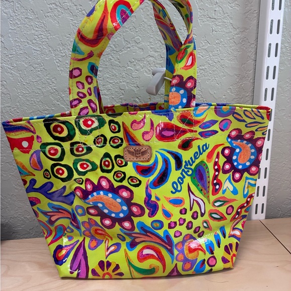 Consuela Neon Lime Floral & Paisley Tote - Picture 2 of 5
